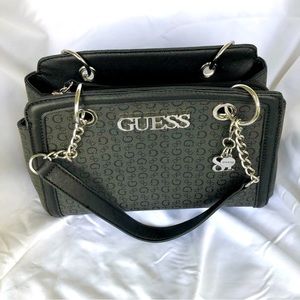 Guess Black Logo Shoulder Bag Purse